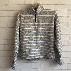 UO Thread and Supply Blue Stripe Quarter Zip